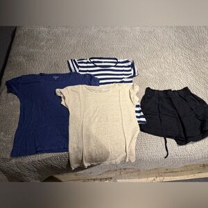 J. Crew Blue, Cream, and Striped Tops